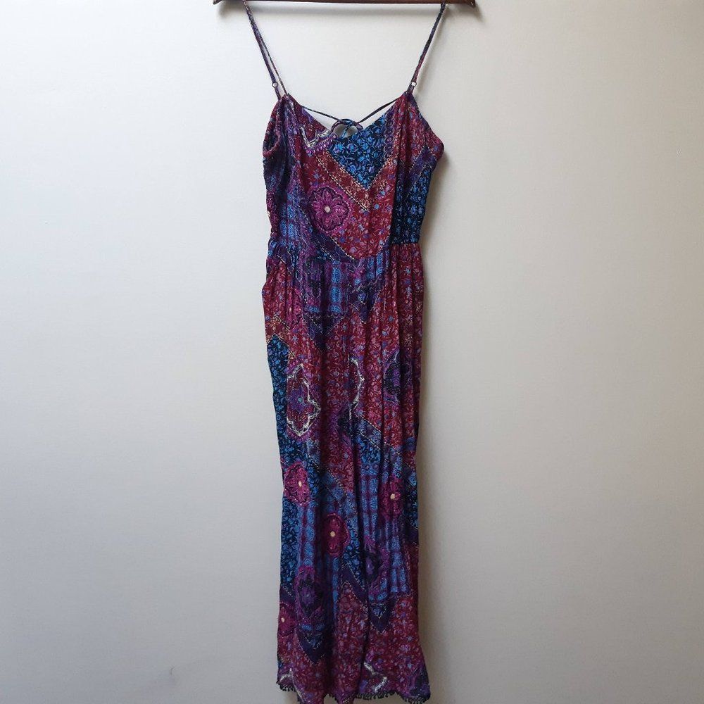 Patrons of Peace purple paisley wide leg jumpsuit